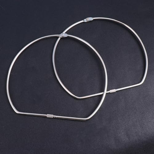 Anillos D de hierro resistentes: pack de 5 hebillas plateadas ajustables para bolsos 6
