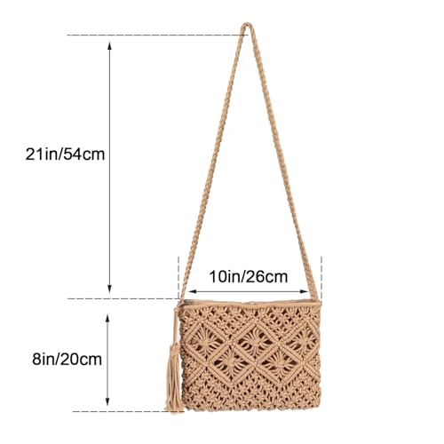 Boho Crossbody Handbag,Handwoven cotton rope Shoulder Bag,Summer Beach Clutches Bags for Women2