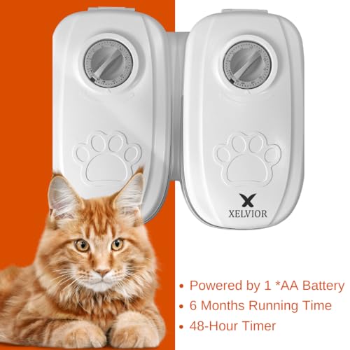 Automatic Cat Feeder with Ice Pack – 2-Meal Pet Feeder for Small Dogs – Dry and Wet Food Dispenser for Cats, 48-Hours Timer Automatic Cat Feeder with Ice Pack – 2-Meal Pet Feeder for Small Dogs – Dry and Wet Food Dispenser for Cats, 48-Hours Timer