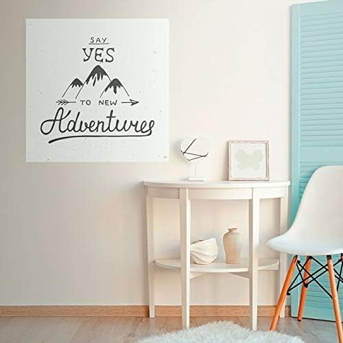 Walls By Me - Peel and Stick Poster Print White and Black Print Wall Art 9134-12in x 12in (31x31cm) -, Repositionable and Removable - Unframed