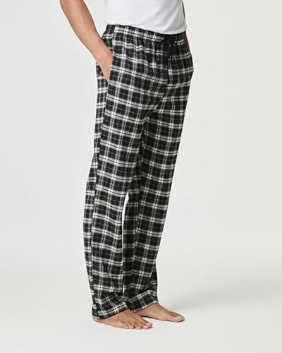 Image of Real Essentials 3 Pack: Men's Soft Cotton Flannel Pajama Pants PJ Lounge Bottoms Elastic Waist Pockets (Big and Tall)