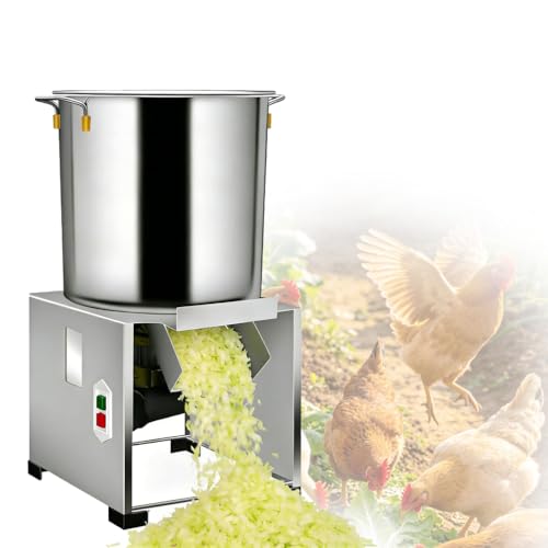 Cortadora Eléctrica Comercial De Gran Capacidad para Verduras Picadora De Alimento para Aves para La Alimentación Eficiente De Pollos Alimentos para Animales Verduras Y Granos,1000W
