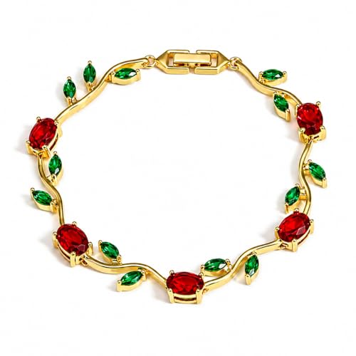 Image of Shining Diva Fashion Tulip Bracelet for Women, Floral Crystal, Anti Tarnish Jewellery Stylish Bracelet Gifts for Girls