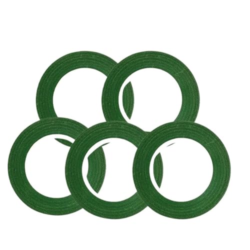 Ruban de fleuriste vert pour composition florale et bricolage de bouquet en lot de 5 rouleaux