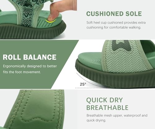 Image of KuaiLu Womens Orthopedic Recovery Walking Arch Support Sandals Cushion Foam | Ladies Sport Thick Athletic Outdoor Hiking Water Sandles Adjustable Strap Sandals with Comfortable Plantar Fasciitis