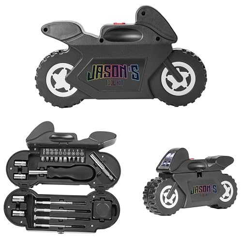 Personalised Motorcycle Tool Kit – Unique Multi Tool Gift for Him – Fun Christmas, Birthday & Father’s Day Present for Dad, Grandad, Husband or Son Style 1