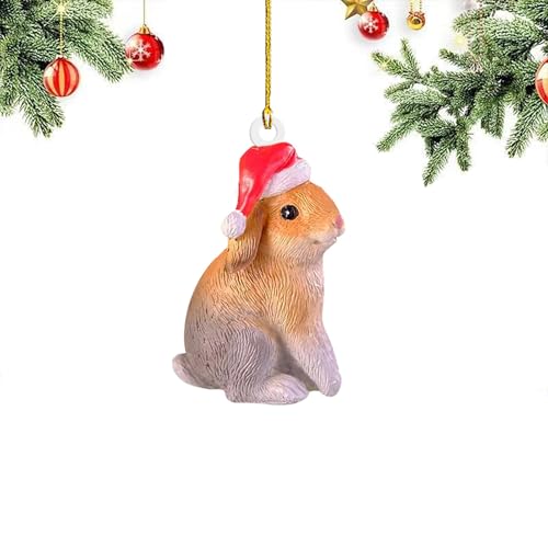 Grinchs Christmas Decorations, Christmas Tree Ornaments - Cute Hanging Ornaments for Christmas Tree - Christmas Decor Indoors Home Party-Animal Rabbit