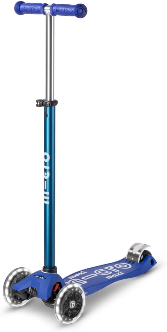 Micro Kickboard - Maxi Deluxe LED - Three Wheeled, Lean-to-Steer Swiss-Designed Micro Scooter for Kids with Motion-Activated Light-Up Wheels for Ages 5-12 …