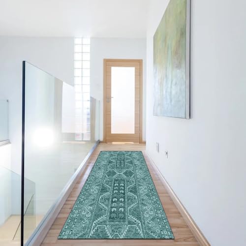 Alfombra de cocina antideslizante y lavable que soluciona los resbalones en el pasillo cian 6