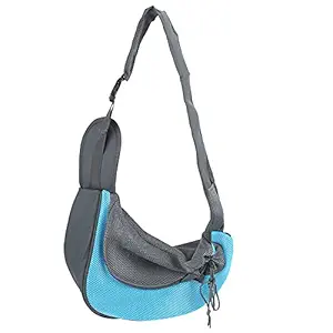 Dog Carrier, Cat Carrier, Polyester Fabric Sky Blue for Cats Small Dogs(L, Sky Blue)