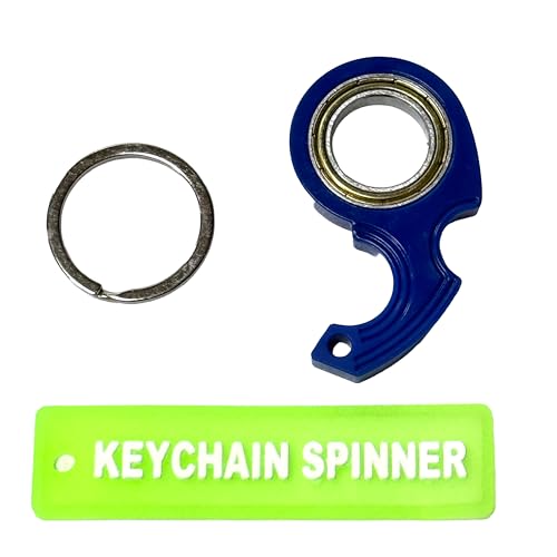Karambit Porte-clés Spinner Fidget Toy bleu idéal au bureau et en cours
