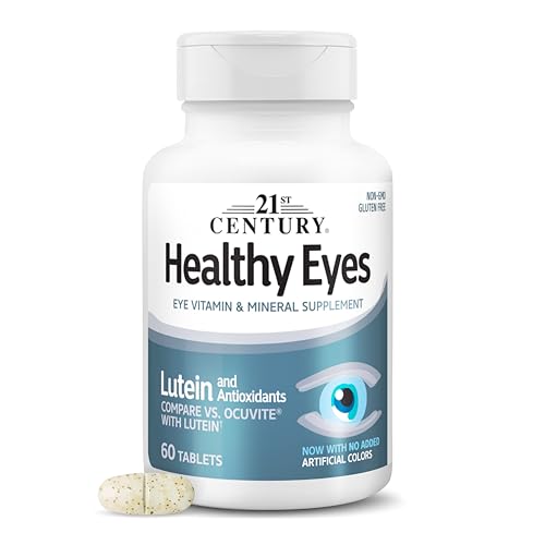 21st Century Healthy Eyes Lutein Eye Vitamin Supplement | 60 Day Supply | Vision & Macular Support with Antioxidants, Zinc & Vitamins A C E, Non-GMO | 34+ Year Brand