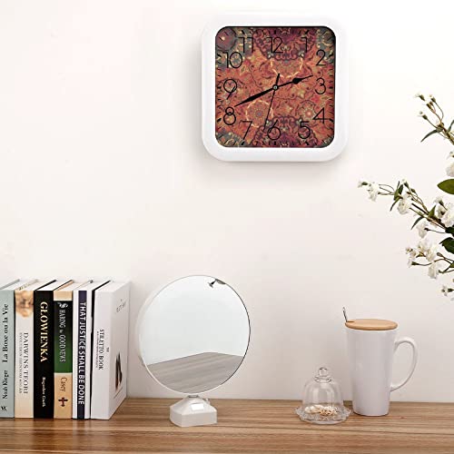 Pendule Murale Silencieuse Fleur Moderne 26cm horloge silencieuse pour maison et école