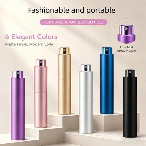 10ml Travel Perfume Bottle Refillable, Cologne Travel Bottle, Empty Atomizer Spray Dispenser, Portable Sprayer Travel Essentials for Men and Women (4Pcs Black) - Image 4
