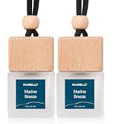 Car Air Freshener,Marine Breeze Hanging Essential Oil Freshener Diffuser | 2 Pack Long-Lasting Fr...