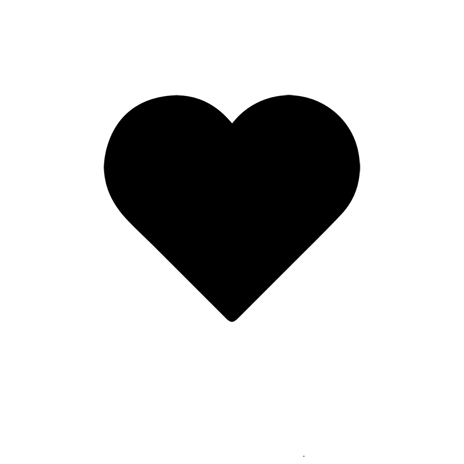 Transparent Decal Stickers of Heart 6 (Black) Premium Waterproof Vinyl Decal Stickers for Laptop Phone Accessory Helmet Car Window Mug Tuber Cup Door