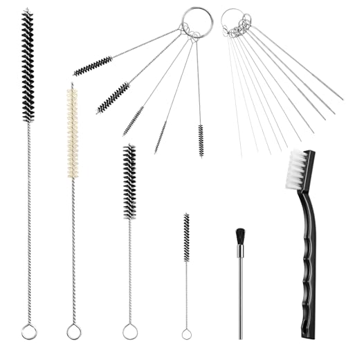 Image of Moon Roses 21PCS Spray Gun Cleaning Kit | Professional Multi-Purpose, Paint Gun & Airbrush Cleaner Set, Cleaning Needles & Nylon Brushes & Tube Cleaners