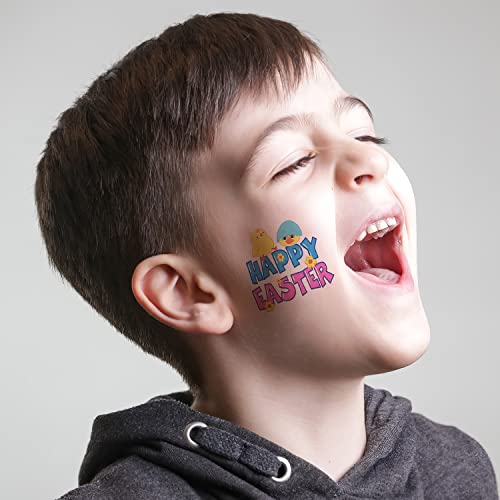 Artcreativity Temporary Easter Tattoos For Kids, Bulk Pack Of 144, 2 Inch Non-Toxic Tats Stickers For Boys And Girls, Fun Easter Basket Stuffers, Cute Surprise Egg Toys, Treats, Goodie Bag Fillers #TOP3