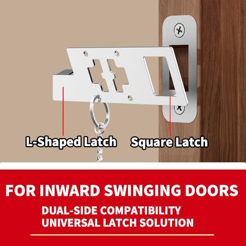 1 Pack Portable Door Lock for Travel with Alarm, Heavy Duty Security Lock for Hotel Room Door, Apartment Safety Device, Anti-Theft Door Locker with Loud Alarm Sound (Fits All Inward Doors) - Image 4