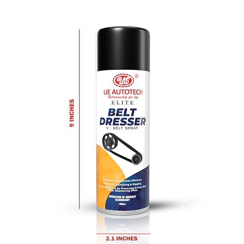 UE Autotech Elite Belt Dressing Spray for Engine Transmission Belt - Protects Belts from Excessive Wear and Tear - Heavy-Duty Belt Spray for Improves Belt Life, 500 ml