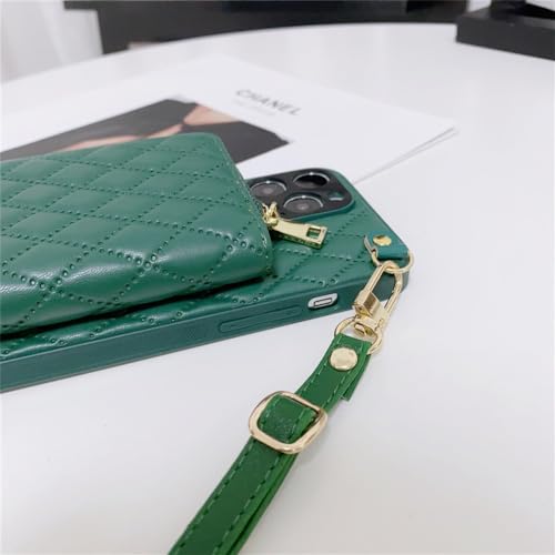 Capa de telefone carteira crossbody para iPhone 15 14 13 12 11 Pro Max Suporte para slot de cartão C