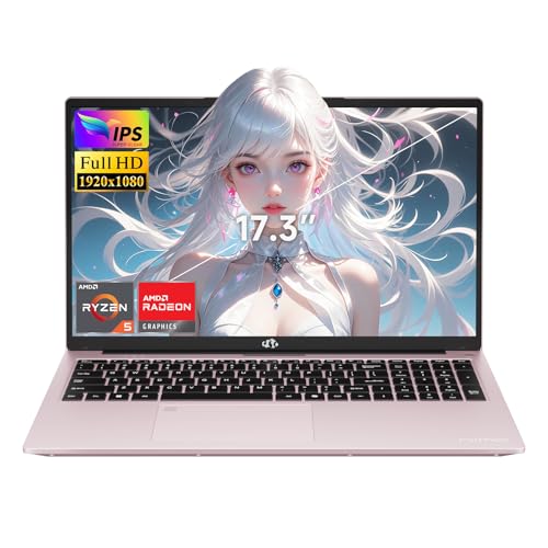 NIMO 17.3' FHD Gaming Laptop, AMD Ryzen 5 6600H (Beat i7-1165G7, 6-Core up to 4.5GHz) 16GB DDR5 RAM 512GB SSD, Radeon 660M Graphics Computer with 100W Type-C Fast Charging Backlit Keyboard Fingerprint
