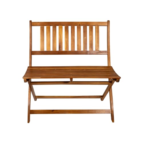 Liadomo Blossom Garten-Klappbank, Gartenbank, Balkonbank, Akazienholz,...