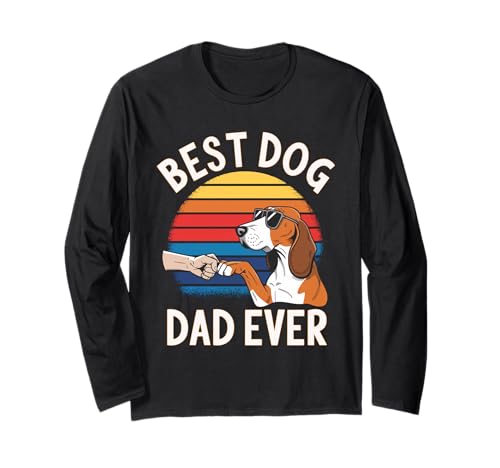 Redbone Coonhound Dad Best Dog Dad Día del Padre Hombres Manga Larga