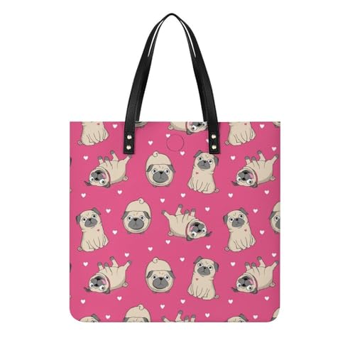 Sac à bandoulière Bouledogue femmes : tote bag shopper de voyage 39x39cm
