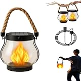 [Étanche et résistante aux intempéries] : ces lampes solaires en corde de chanvre sont résistantes aux intempéries et au vent, ce qui leur permet de supporter les éléments et d'éclairer facilement votre espace extérieur, même les jours de pluie ou de tempête.