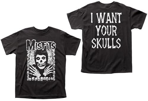 Misfits Mens Skeleton Hands T-Shirt Black X-Large | Officially Licensed Merchandise