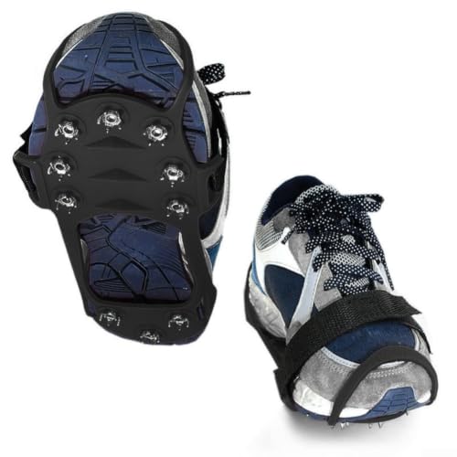 Crampones de 10 dientes antideslizantes para caminar seguro en nieve y hielo 5