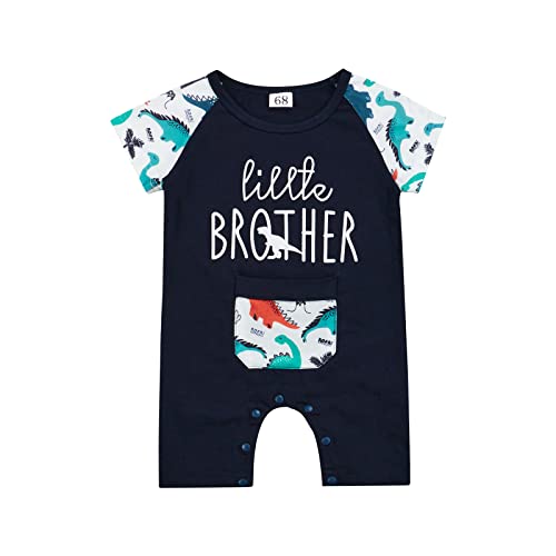 Image of Xiaodriceee Newborn Baby Hooded Romper Boy Girl Sleeveless Striped Skull Jumpsuit Summer Fall Outfit Clothes (Black-dinosaurs print, 0-3 Months)