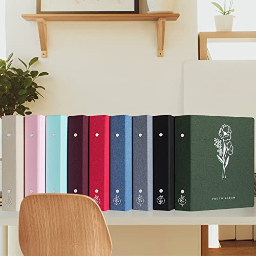 Lanpn Photo Album 4x6 600 Pockets Photos, Linen Cover Large Picture Albums Holds 600 Horizontal and Vertical Photos Black