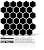 VViViD 11 Sheets Peel and Stick Black Gloss Faux Ceramic Hexagon Wall Tiles, Self Adhesive Backsplash 12”x12” Kitchen, Bathroom (11 sq. ft.)