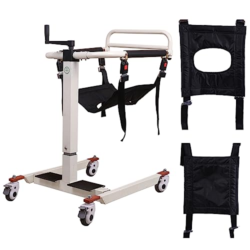 Seveni Patient Lift Transfer Chair Portable Transfer Wheelchair - Multifunctional Care Chair, Car Lift Assist, Bedside Commode Mobility & Daily Living Aids