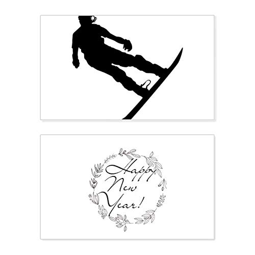 Tabla de esquí conmemorativa y mensaje de bendición para decoración alpina