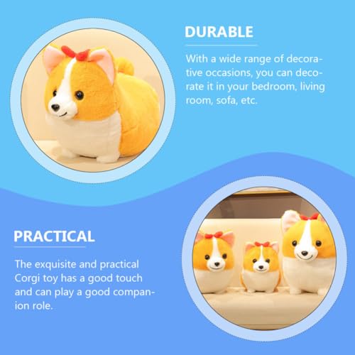 Peluche Corgi en coton PP doux comme coussin de canapé orange - 5