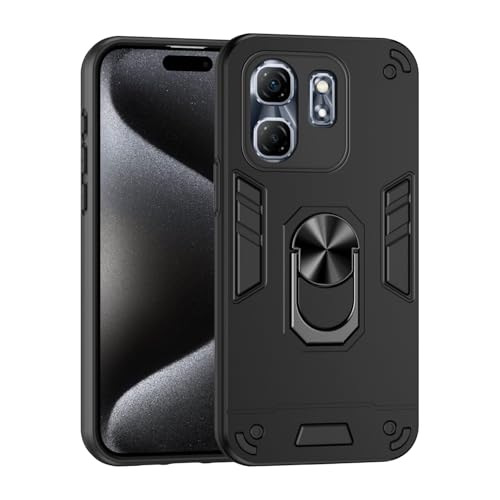 Schutzhülle kompatibel mit Infinix Hot 50i, mit Ständer, stoßfest, militärischer Schutz, robuste Schutzhülle, Polycarbonat, matt, strukturiert, robust, kompatibel mit Infi