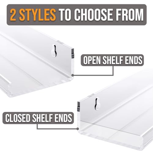 Wall Mount Acrylic Spice Rack with Open Ends