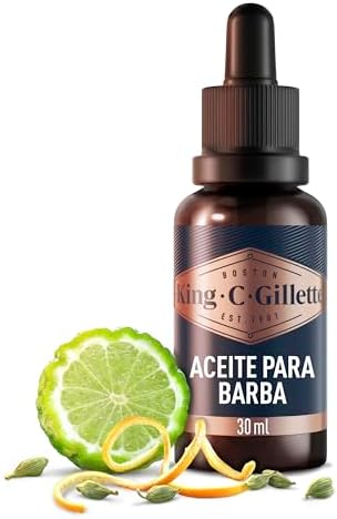 King C. Gillette Aceite Para Barba Para Hombre, Barba Suave Y Fra...