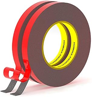 Double Sided Tape, HOMINA 1cm x 10m Heavy Duty Mounting Tape Waterproof Foam Tape Pressure-Sensitive Adhesive, for Led Strip Lights Installation(5mx2)