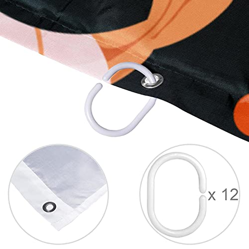 Rideau de douche imperméable à motif crevettes coloré - 5