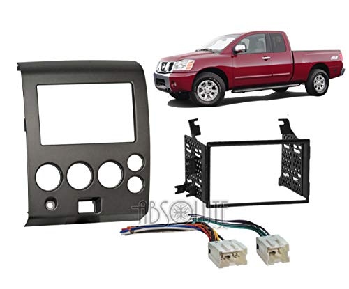 Absolute USA ABS99-7406 Fits Nissan Titan 2004-2005 Double DIN Stereo Harness Radio Install Dash Kit