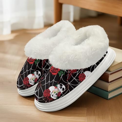 FOR U DESIGNS Womens Fuzzy Halloween Slippers Plush Indoor House Shoes with Non Slip Sole Machine Washable Lightweight3