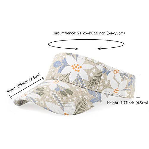 Image of HH HOFNEN Sports Sun Visor Hats Cotton Twill Ball Adjustable Sun Caps for Men Women
