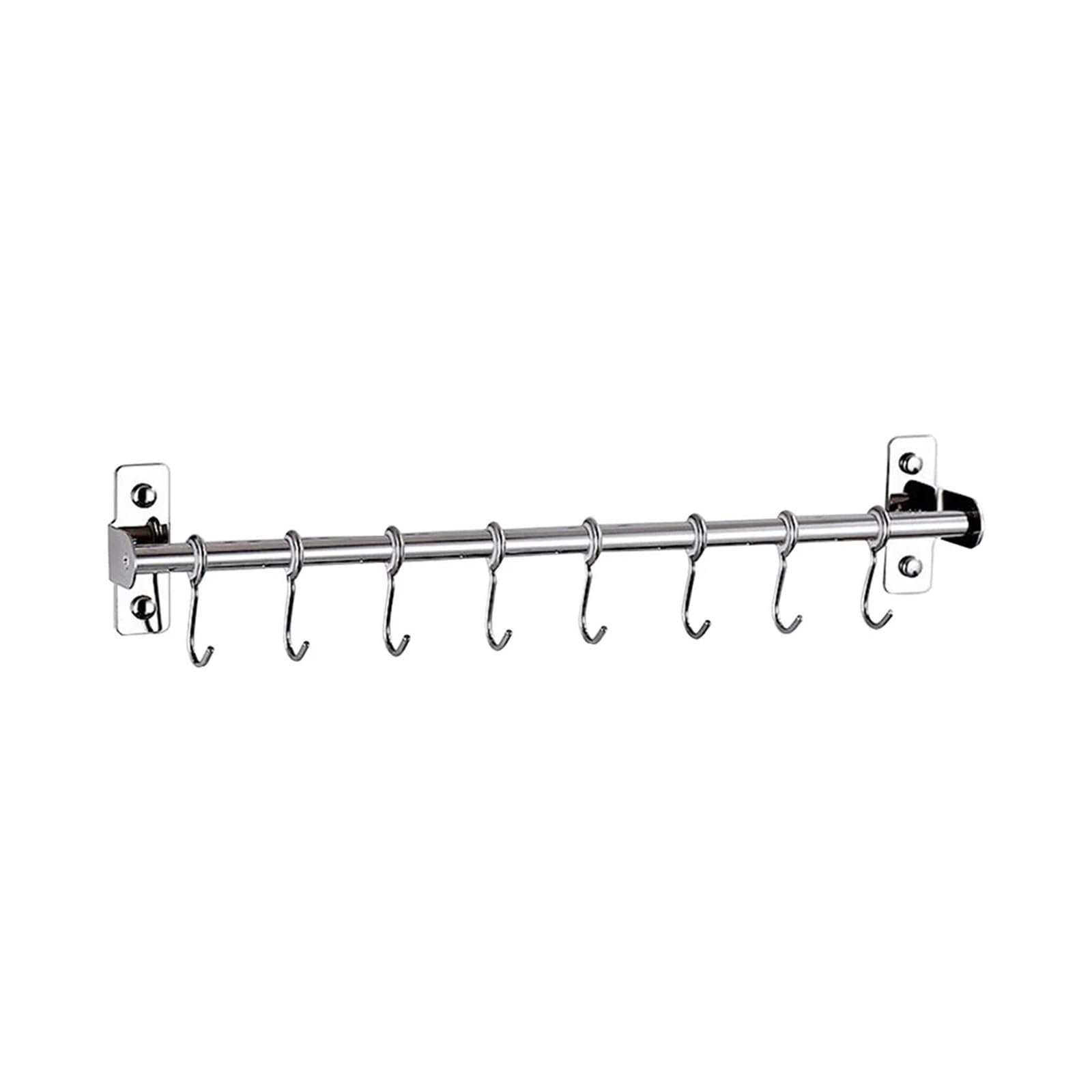SparklWLeaf Wall-Mounted Kitchen Rails Wall-Mounted Movable Hooks Hanger Kitchen Rail Towel Utensil Hanging Rack