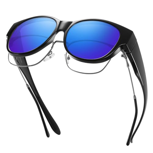 Image of GEGURI Polarized Sunglasses Fit Over Glasses for Men Women, Oversized Square Sun Glasses UV400 Protection Shades