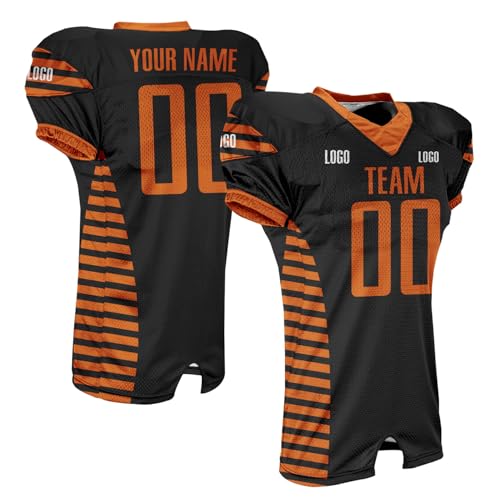 Custom Practice Football Jersey with Stripes and Plaid Professional Team Training Uniform