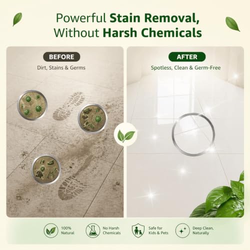 Image of Natural Floor Cleaner Liquid - 5L Pack For Home, Kitchen, Bathroom & Pet Areas, Herbal Enzyme-Based for Daily Mopping, Biodegradable, Chemical Free, Baby & Pet Safe, Multi-Surface Use
